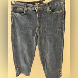 NYDJ Ladies Dark Blue Cropped Denim Jeans Style 714 SZ 10